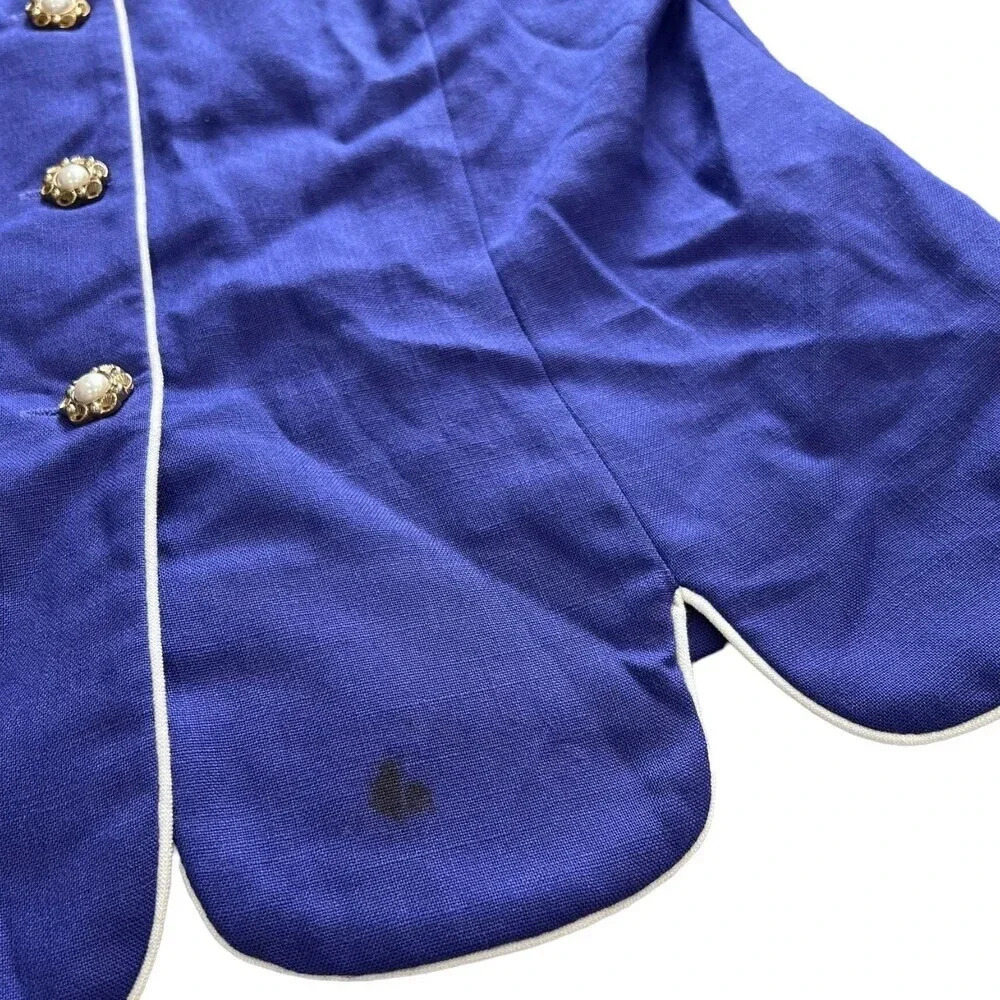 Leslie Fay Purple Blazer with Pocket Square 10 - Picture 3 of 5